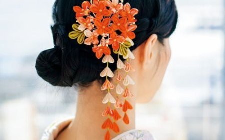 Kanzashi - classic hairpin