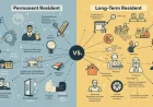 What is the difference between a permanent resident and a long-term resident?